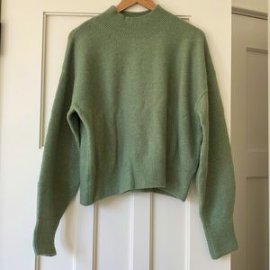 & Other Stories Sage Mock Neck Sweater Size M New!